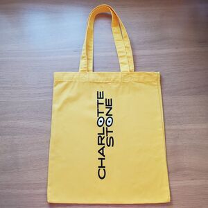 NEW Charlotte Stone Yellow Canvas Tote Bag #1